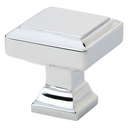Patioplus 1.25 in. Geometric Square Cabinet Knob, Bright Chrome PA2667408
